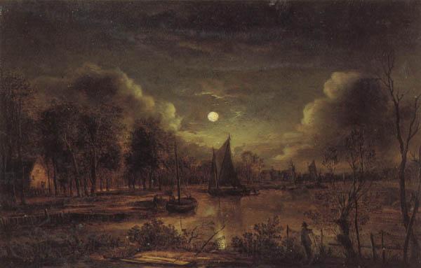 Aert van der Neer Moonlit River